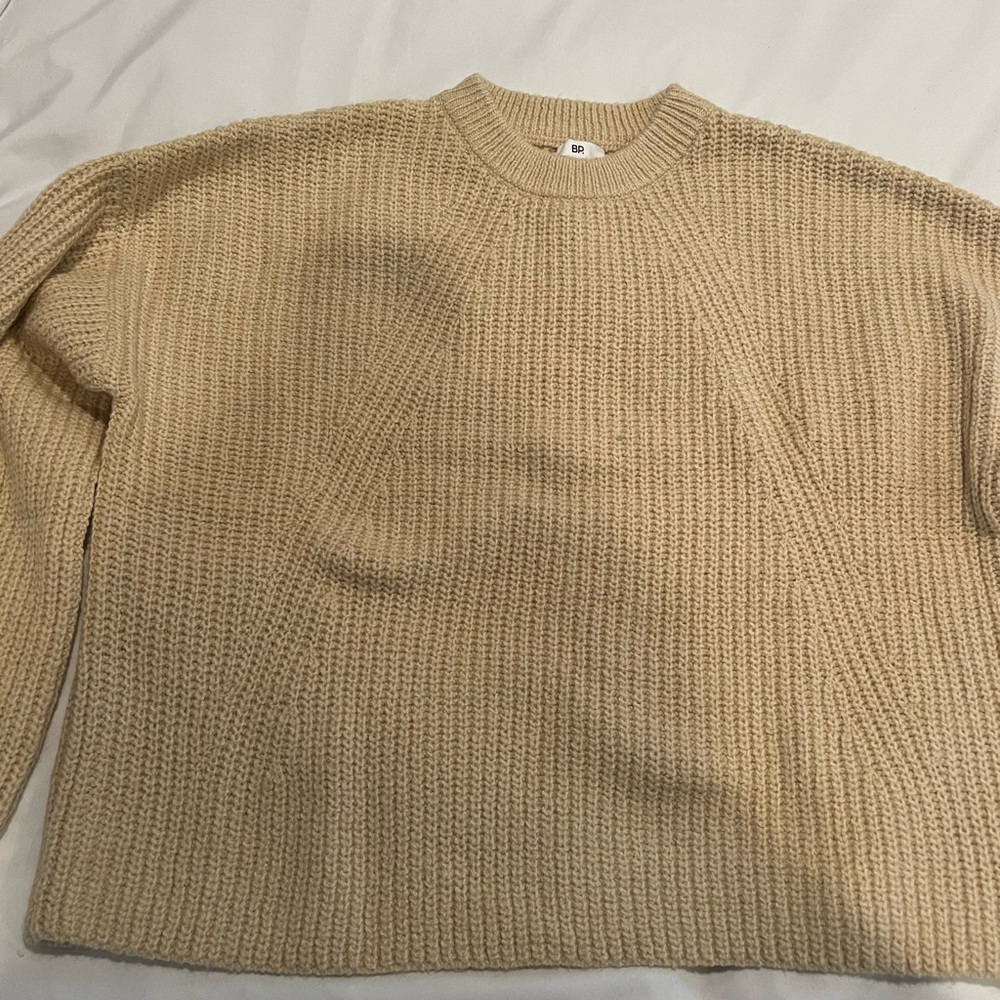 bp Women’s Crewneck Knit Sweater in Beige NWT